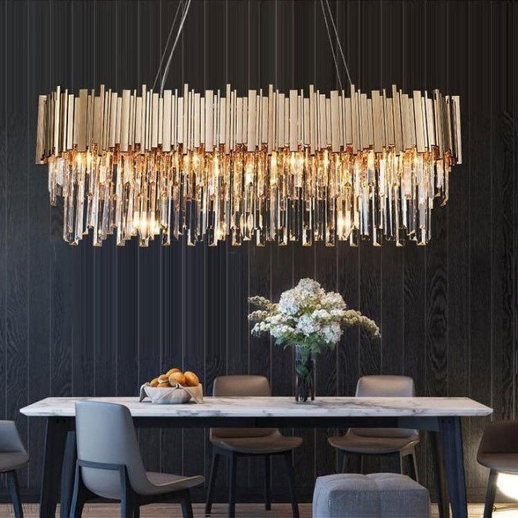 Candi Crystal Chandelier for Dining Room-Nobipets