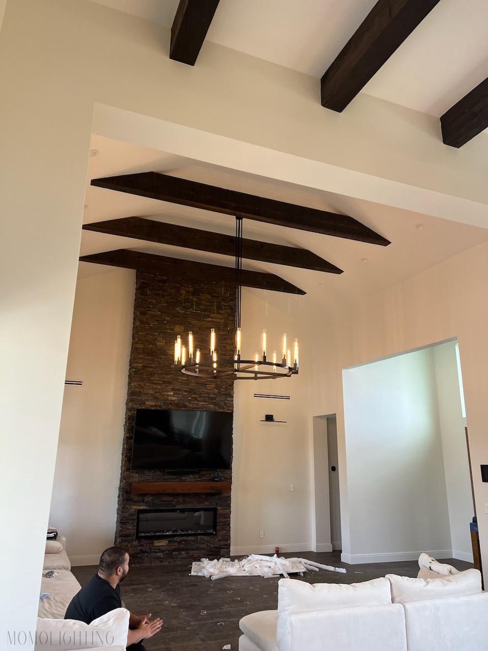 Candlestick Linear Chandelier 55"-Nobipets
