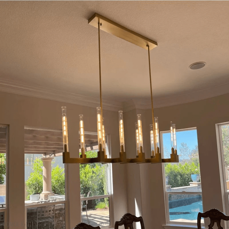 Candlestick Linear Chandelier 55"-Nobipets