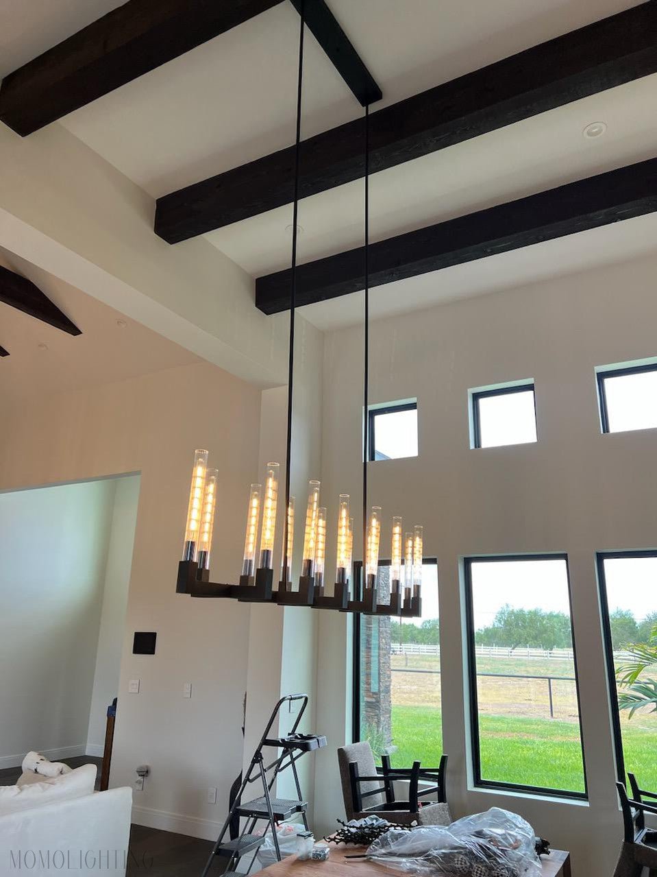 Candlestick Linear Chandelier 55"-Nobipets
