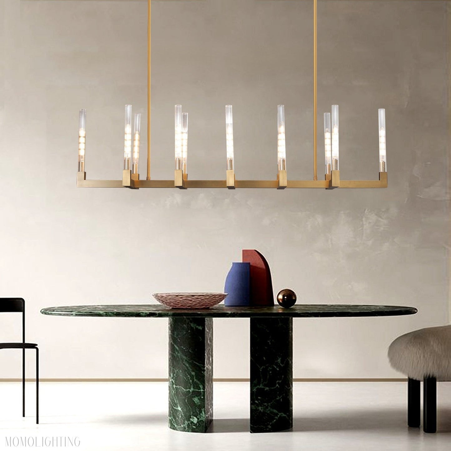 Candlestick Linear Chandelier 67"-Nobipets