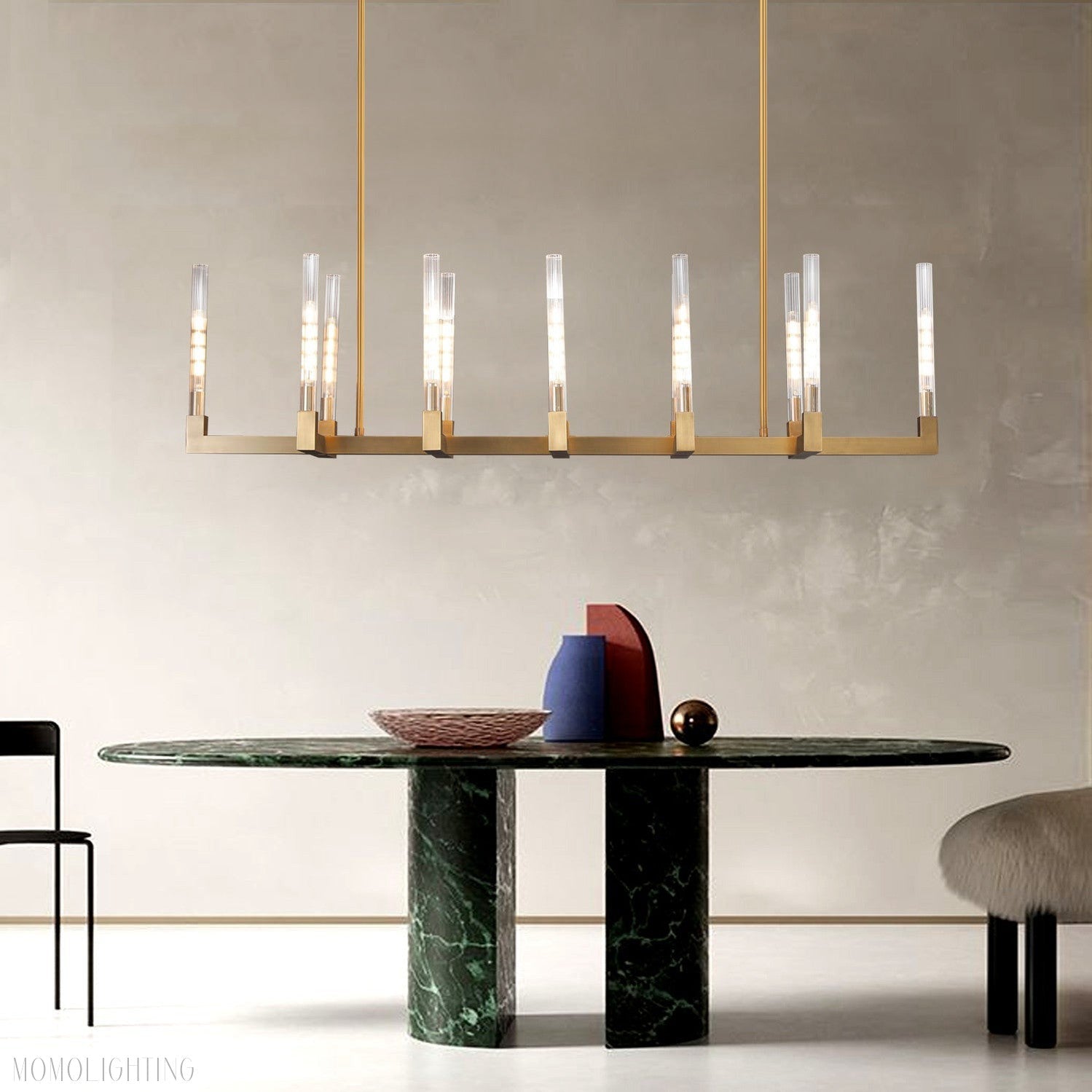 Candlestick Linear Chandelier 67"-Nobipets