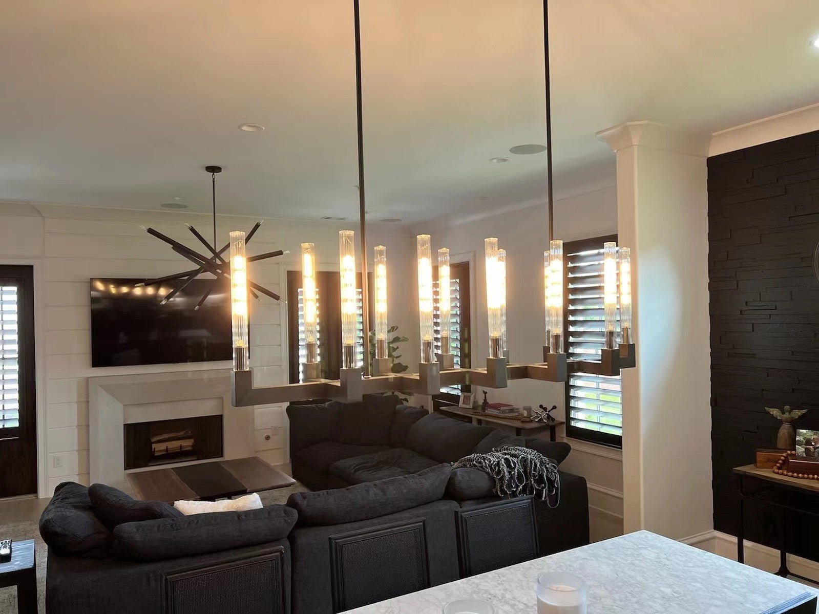Candlestick Linear Chandelier 67"-Nobipets