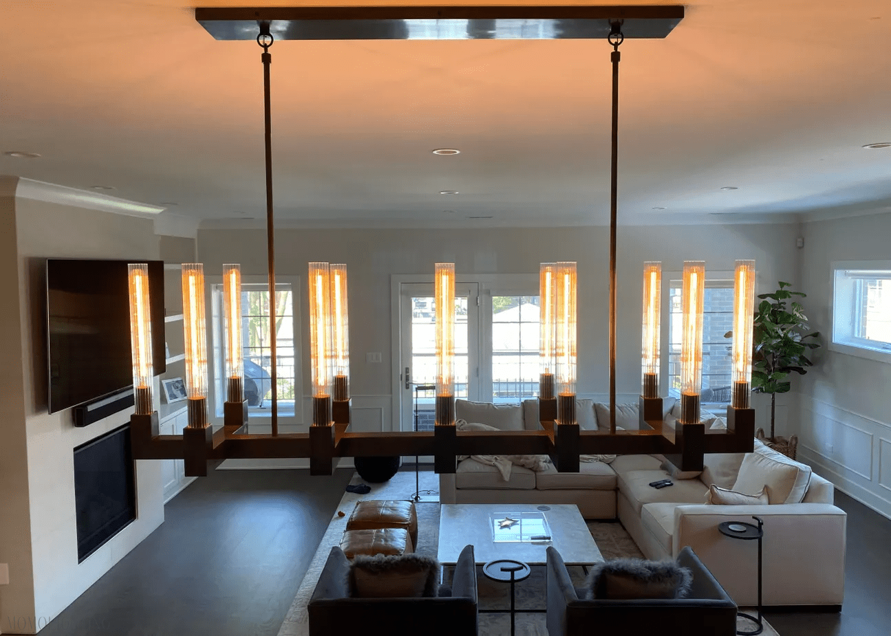 Candlestick Linear Chandelier 67"-Nobipets