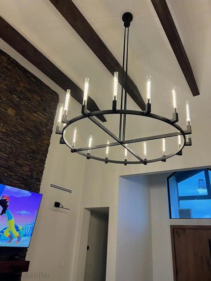 Candlestick Round Chandelier 60"-Nobipets