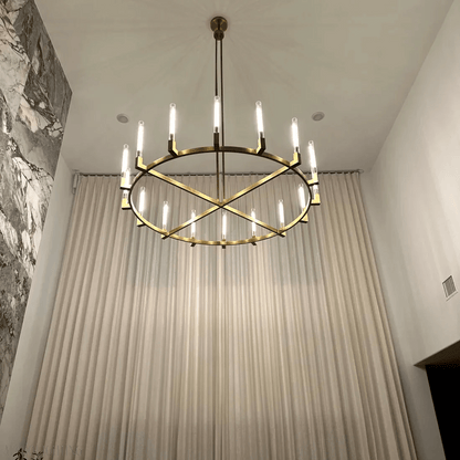 Candlestick Round Chandelier-Nobipets