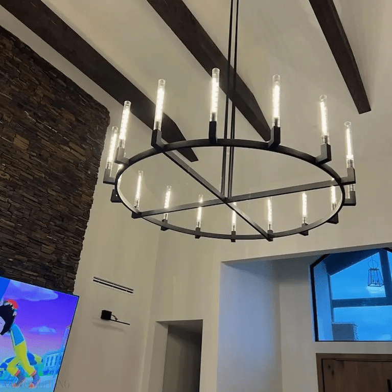 Candlestick Round Chandelier-Nobipets