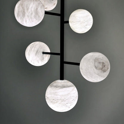 Carol Sphere Delight - Modern Artistic Alabaster Chandelier Light-Nobipets