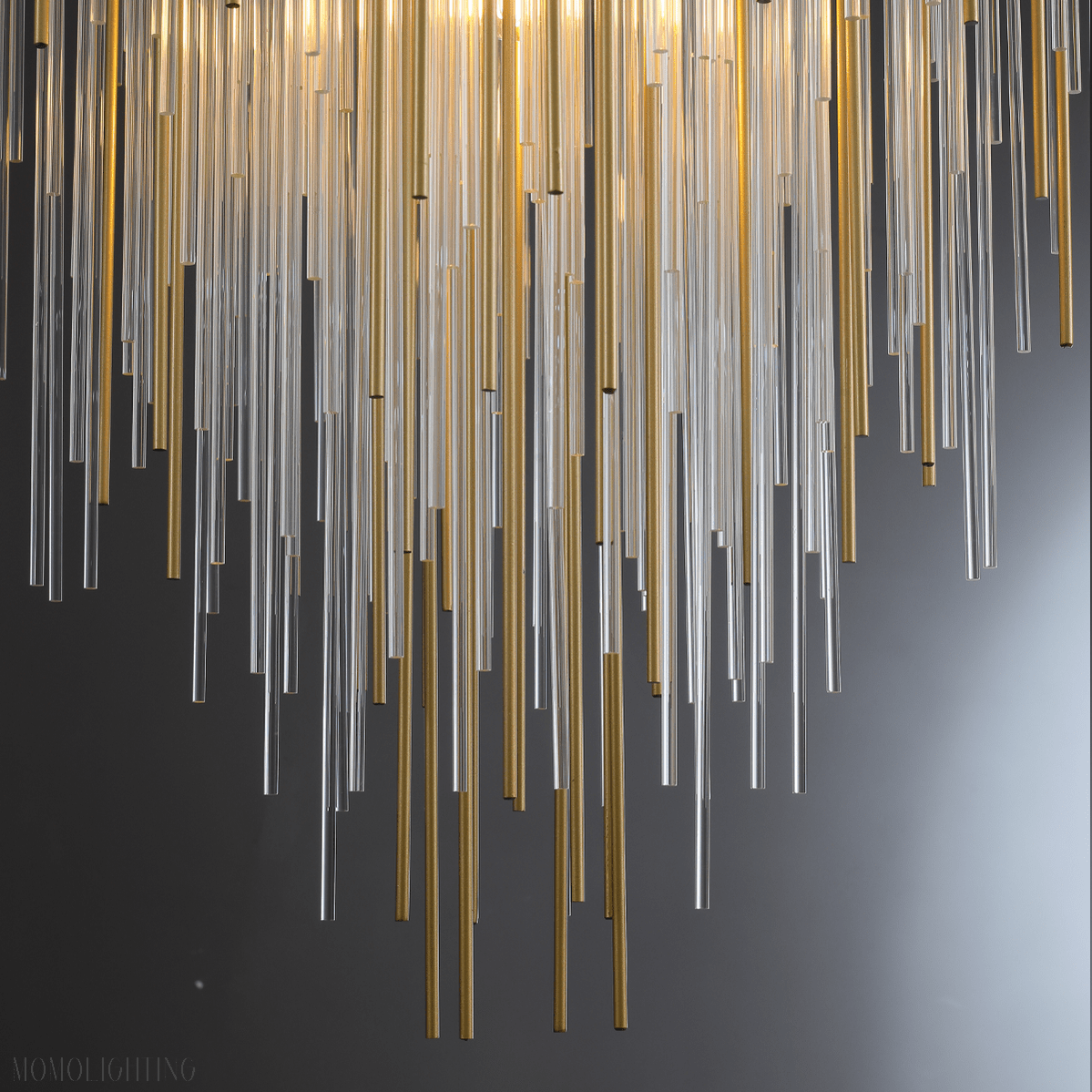 Cascade Glass Square Chandelier 30"-Nobipets