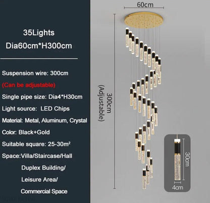 Cassandra Foyer & Stairecase Chandelier 23" 31" D-Nobipets