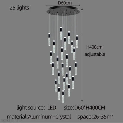Cassandra Foyer & Stairecase Chandelier 23" 31" D-Nobipets