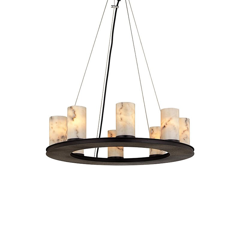Centrum Alabaster Round Chandelier-Nobipets