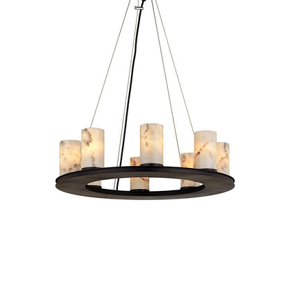 Centrum Alabaster Round Chandelier-Nobipets