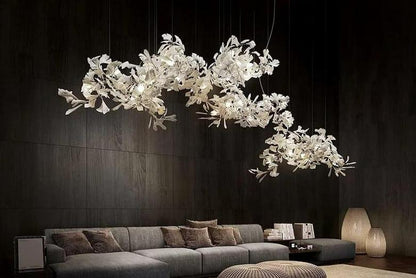 Ceramic Ginkgo Branch Chandelier-Nobipets