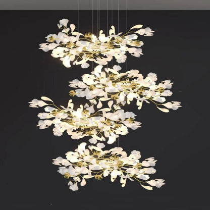 Ceramic Ginkgo Cascading Chandelier-Nobipets