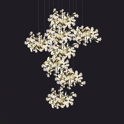 Ceramic Ginkgo Cascading Chandelier-Nobipets