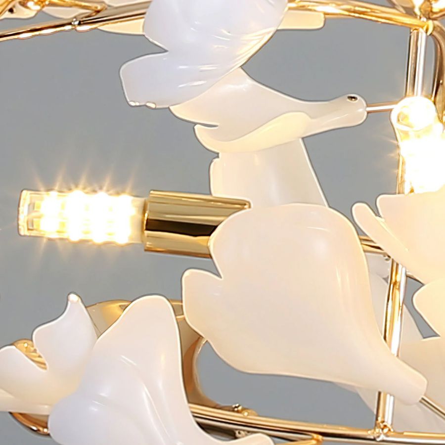 Ceramic Ginkgo Cascading Chandelier-Nobipets