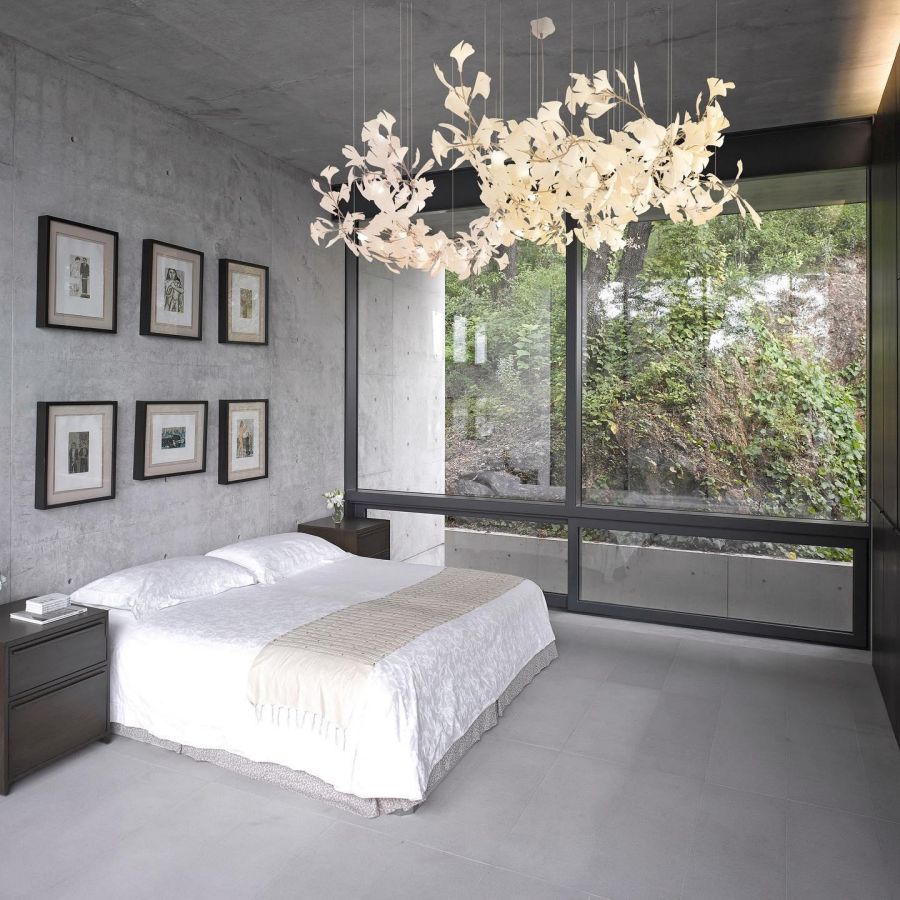Ceramic Ginkgo Leaf Linear Extended Chandelier-Nobipets