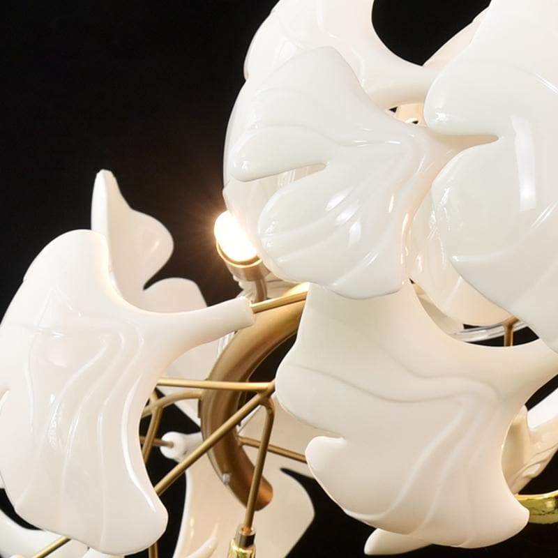 Ceramic Ginkgo Petal Chandelier-Nobipets