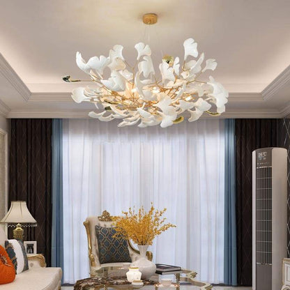 Ceramic Ginkgo Petal Chandelier-Nobipets