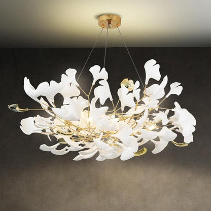 Ceramic Ginkgo Petal Chandelier-Nobipets