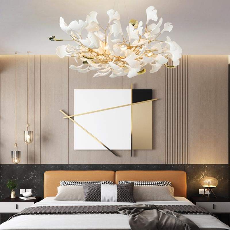 Ceramic Ginkgo Petal Chandelier-Nobipets