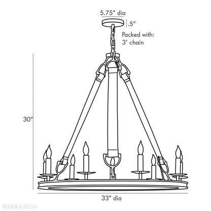 CHANEY CHANDELIER 38”D-Nobipets