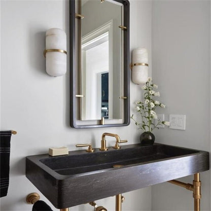 Charlene Marble Mirror Front Wall Sconce