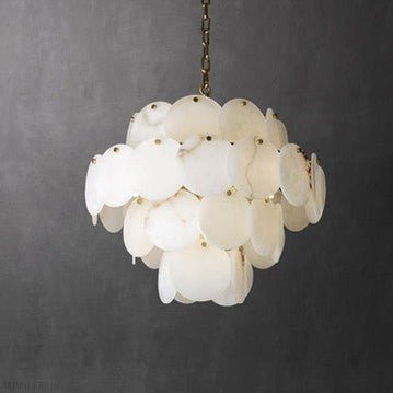 Charlene Marble Multi-Tier Round Chandelier-Nobipets