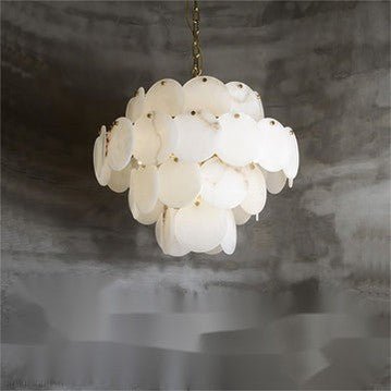 Charlene Marble Multi-Tier Round Chandelier-Nobipets