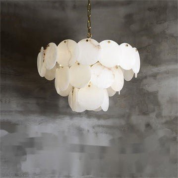Charlene Marble Multi-Tier Round Chandelier-Nobipets