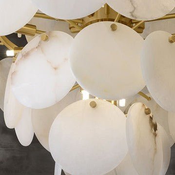 Charlene Marble Multi-Tier Round Chandelier-Nobipets