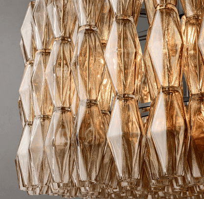 Chiara Glass Round Chandelier D37"-Nobipets