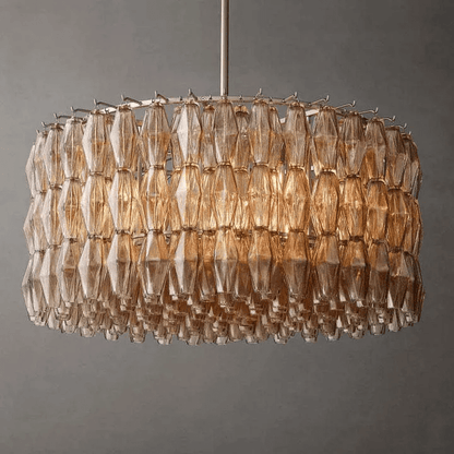 Chiara Glass Round Chandelier D37"-Nobipets