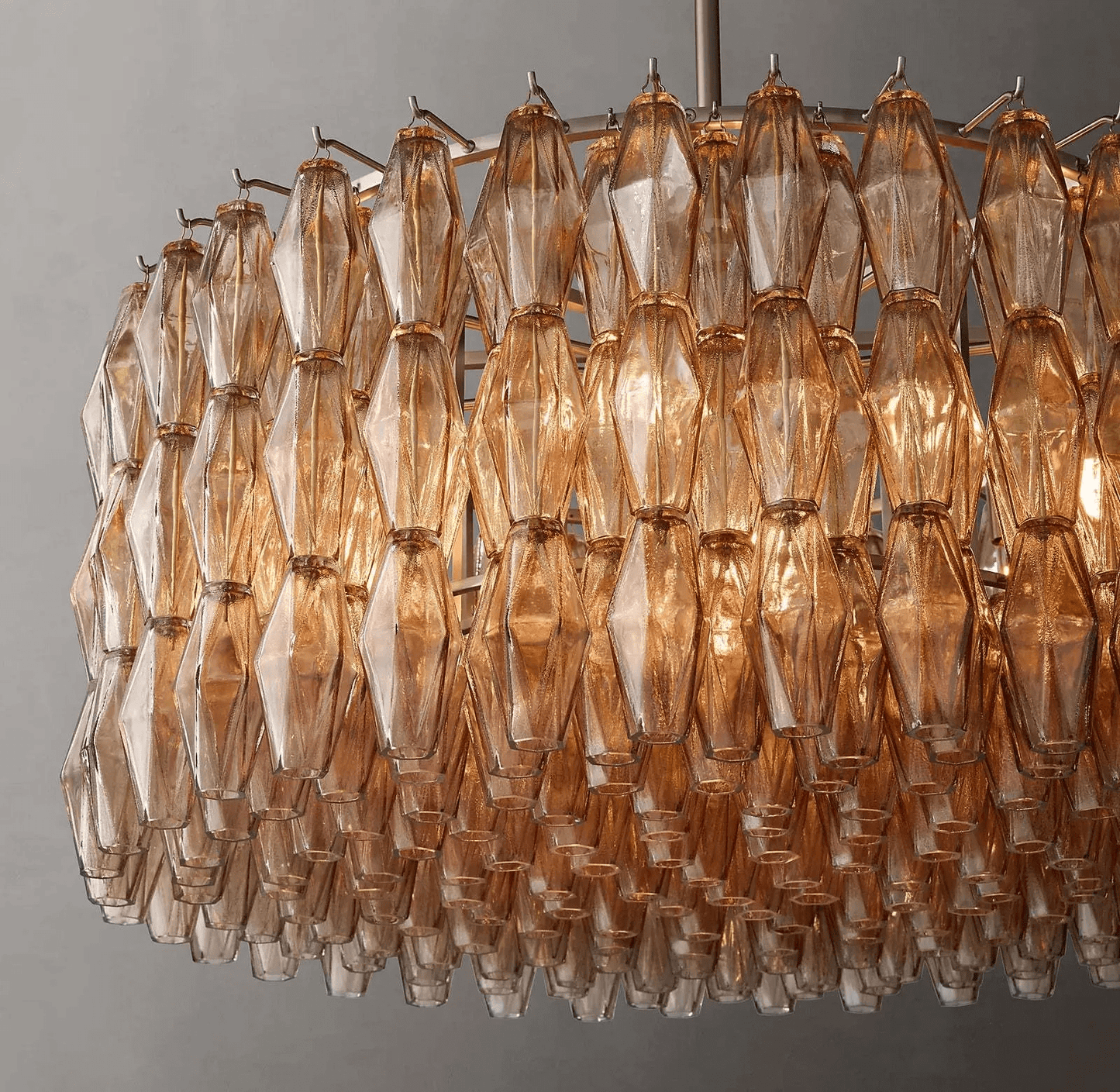 Chiara Glass Round Chandelier D37"-Nobipets