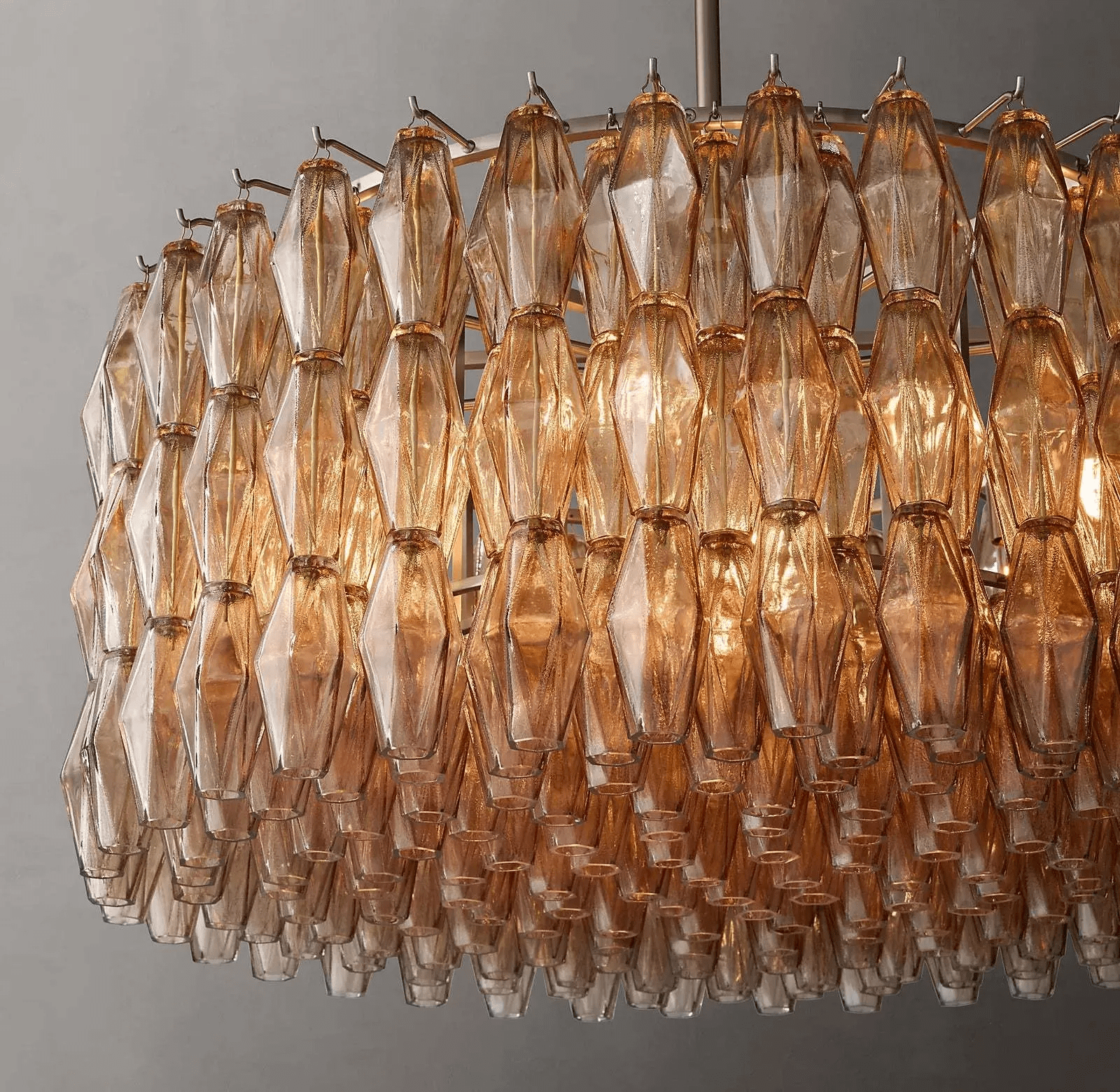 Chiara Glass Round Chandelier D37"-Nobipets