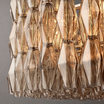 Chiara Glass Round Chandelier D37"-Nobipets