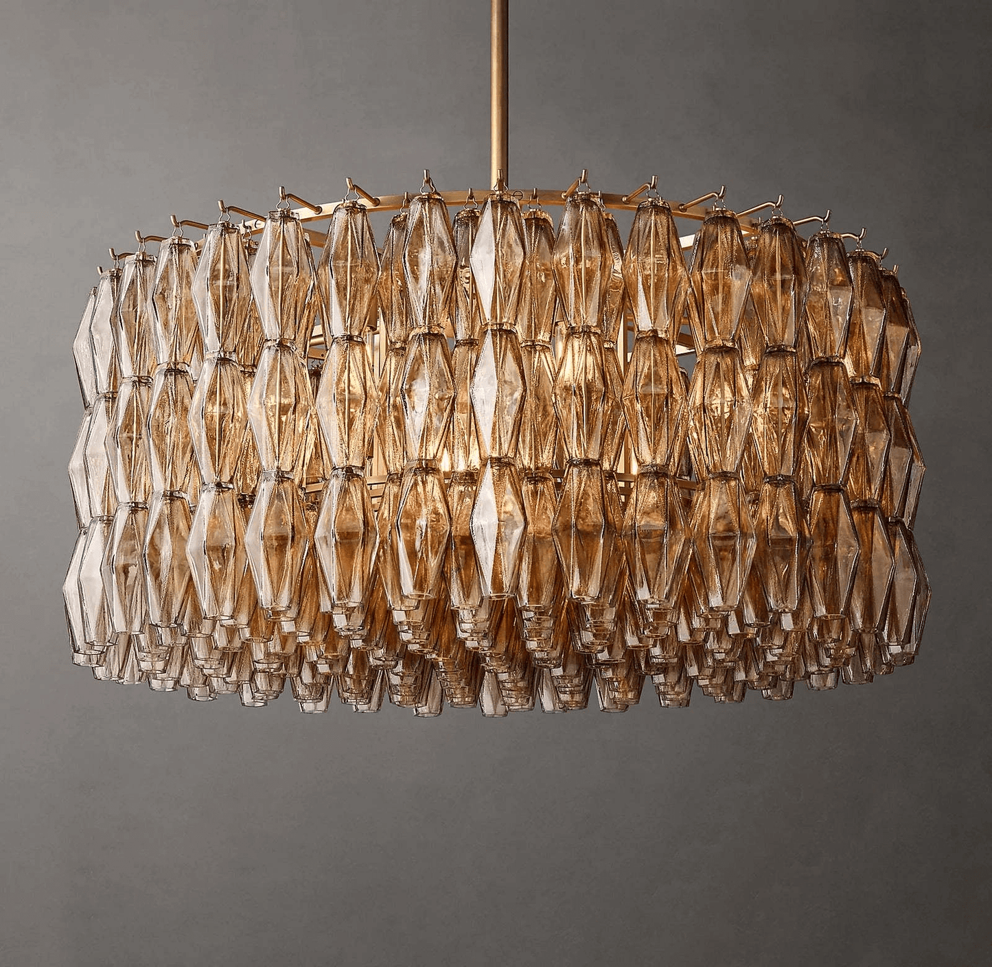 Chiara Glass Round Chandelier D37"-Nobipets