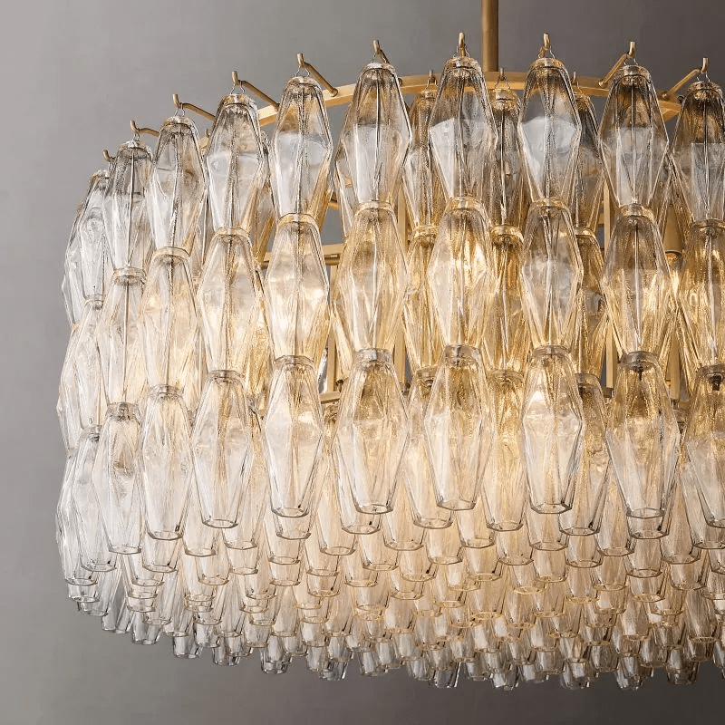 Chiara Glass Round Chandelier D37"-Nobipets