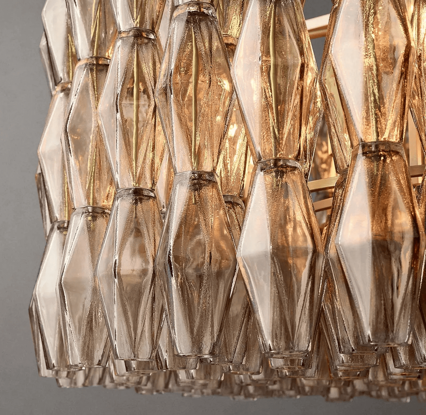 Chiara Glass Round Chandelier D37"-Nobipets