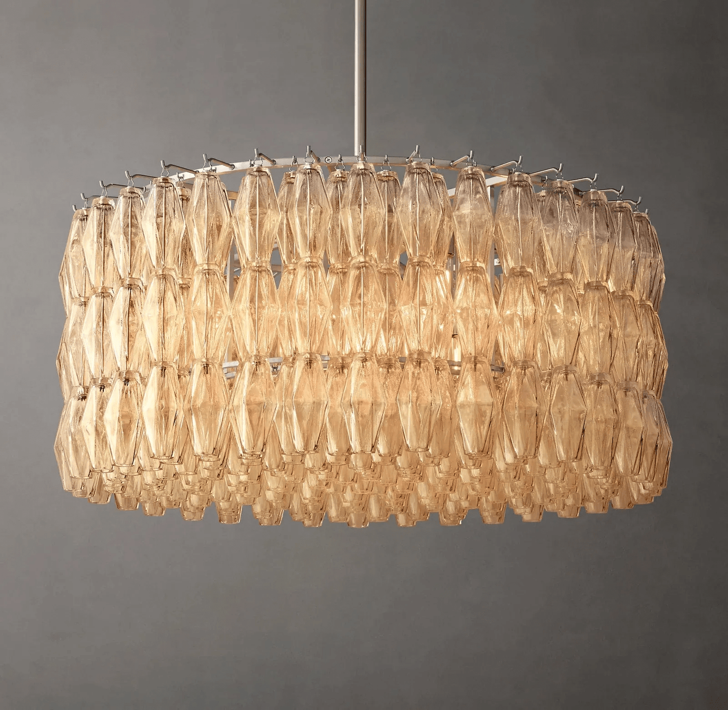 Chiara Glass Round Chandelier D37"-Nobipets