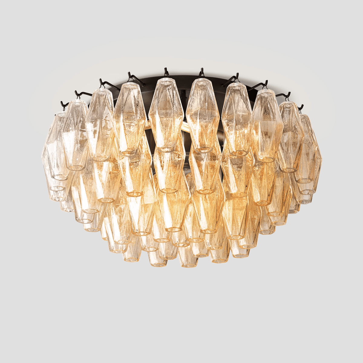 Chiaravalle Glass Round Flush Mount 24"