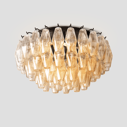 Chiaravalle Glass Round Flush Mount 24"