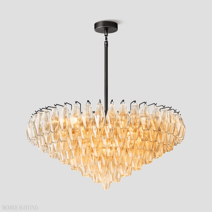 Chiara Glass Tiered Round Chandelier 37"-Nobipets