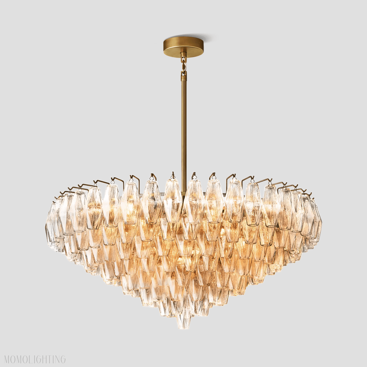 Chiara Glass Tiered Round Chandelier 37"-Nobipets