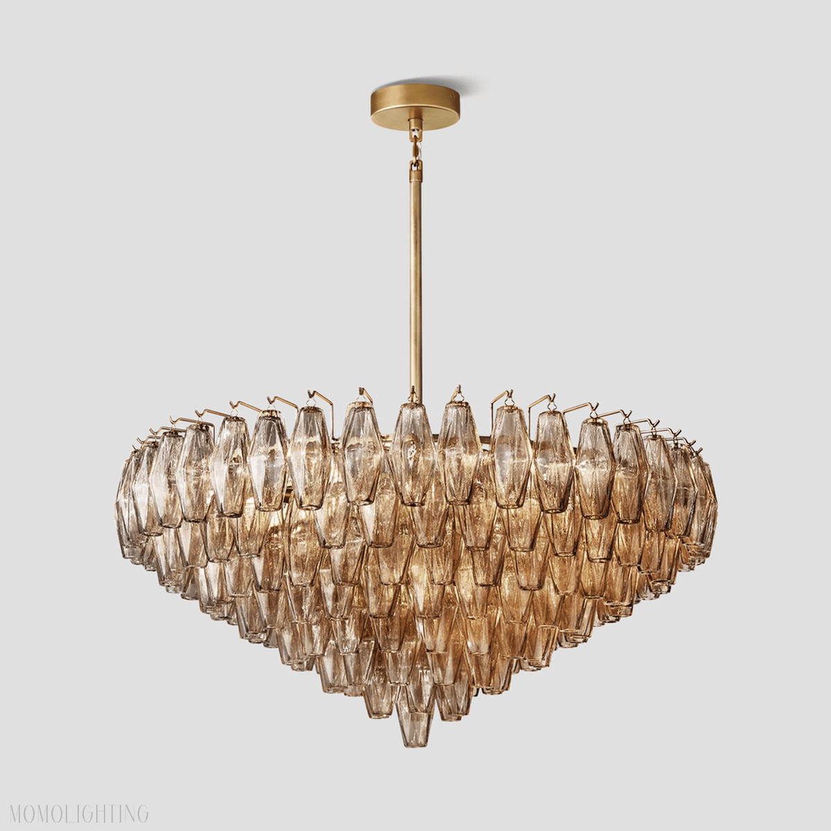 Chiara Glass Tiered Round Chandelier 37"-Nobipets