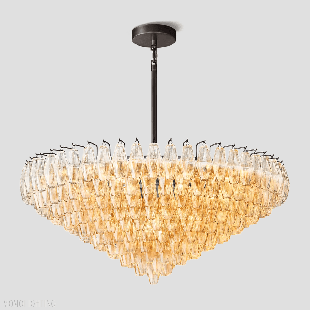Chiara Glass Tiered Round Chandelier 47"-Nobipets