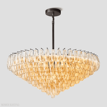 Chiara Glass Tiered Round Chandelier 47"-Nobipets