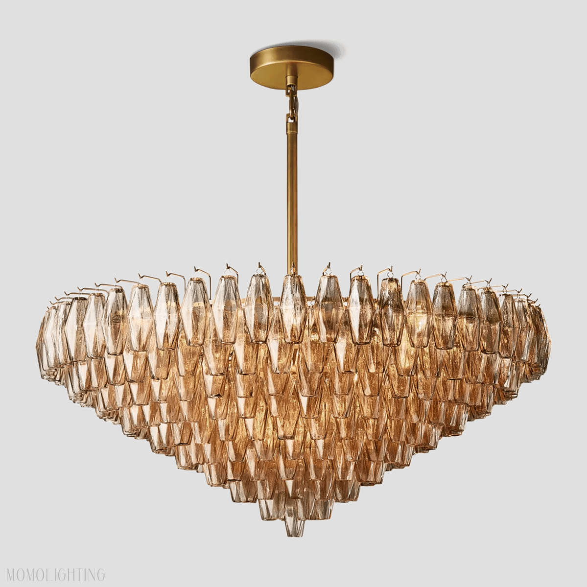 Chiara Glass Tiered Round Chandelier 47"-Nobipets