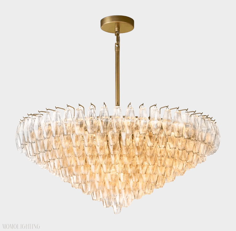 Chiara Glass Tiered Round Chandelier 47"-Nobipets